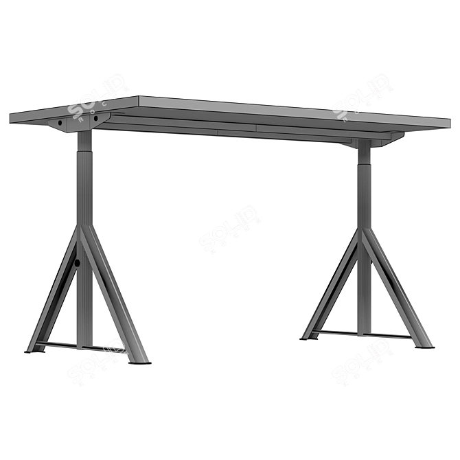 IKEA IDÅSEN Writing Desk - Modern Home Office Solution 3D model image 7