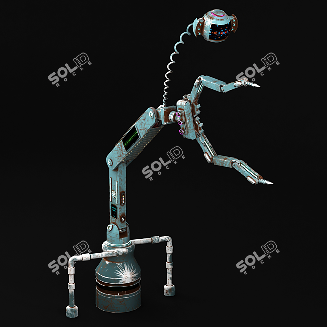 SciFi Robot Arm 3D Model 3D model image 1