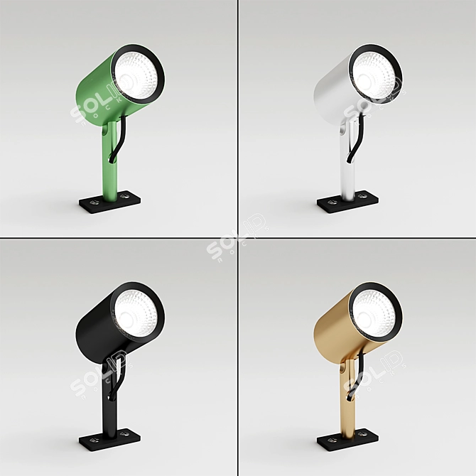 Outdoor Ground Spot Lighting Fixture 3D model image 2