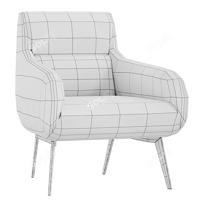 Elegant Dia Nicoline Armchair 3D model image 5