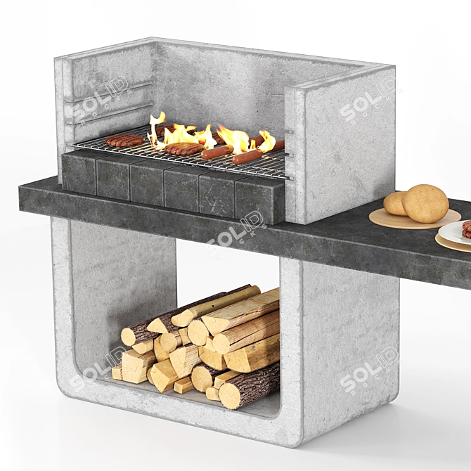 Sizzling BBQ Feast 3D Models 3D model image 4