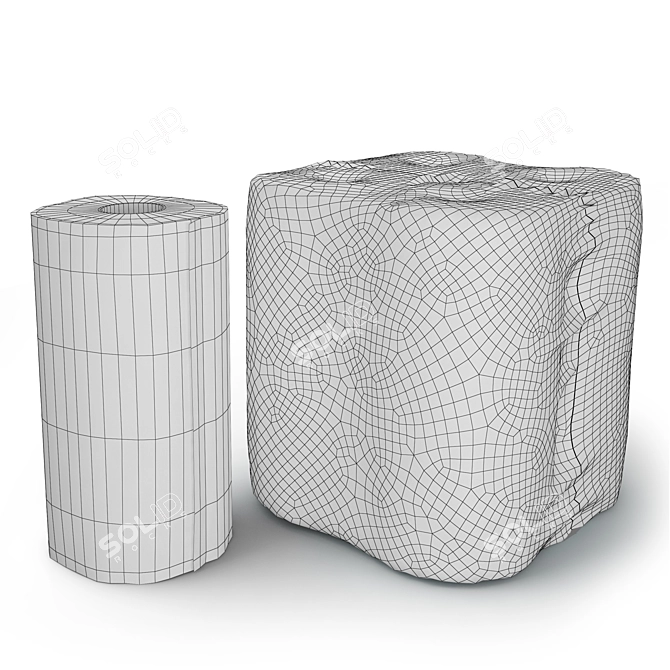 Paper Towel Roll - PVC Pack 3D model image 2