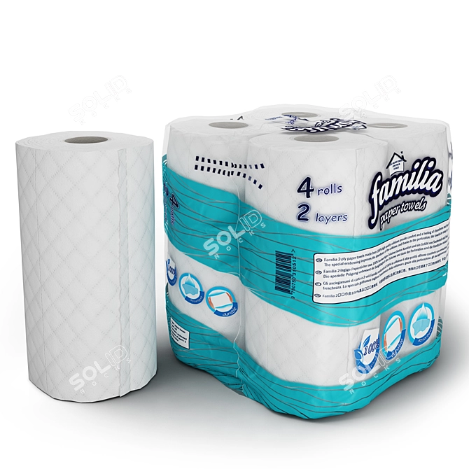 Paper Towel Roll - PVC Pack 3D model image 4