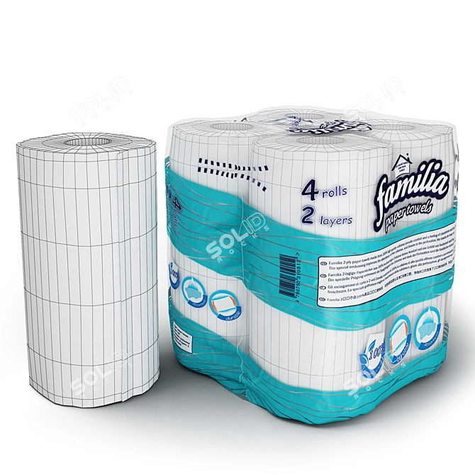 Paper Towel Roll - PVC Pack 3D model image 5