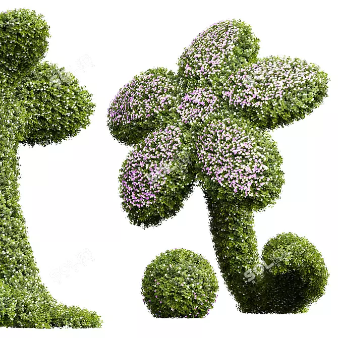 Snowflake Flower 3D Model Kit 3D model image 1