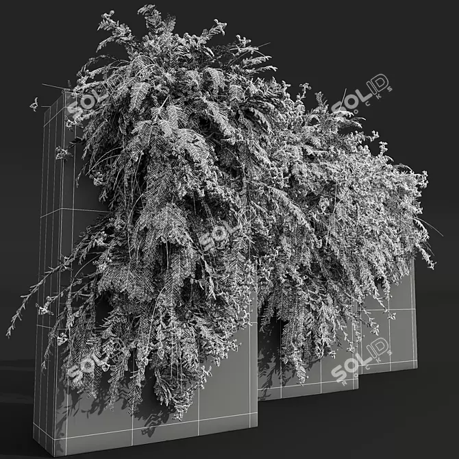 Lemon Yellow Fragrant Shrubs 3D model image 4