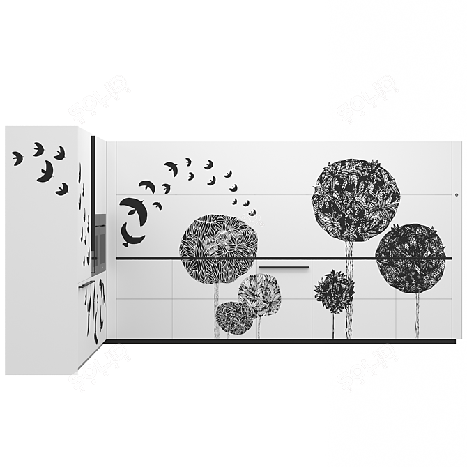 Italian Luxury Kitchen Valcucine Symphony 3D model image 1