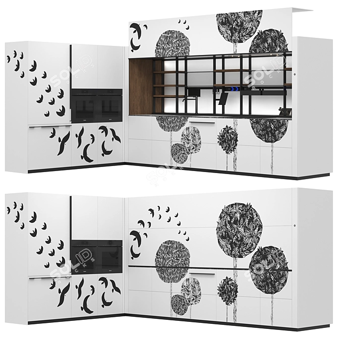 Italian Luxury Kitchen Valcucine Symphony 3D model image 3