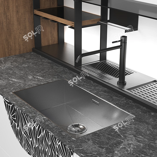 Italian Luxury Kitchen Valcucine Symphony 3D model image 4