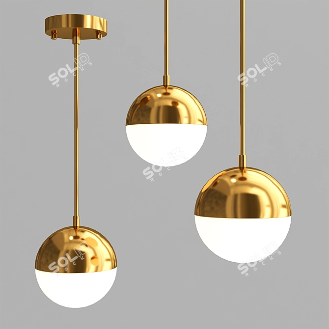 Modern Design Ball 1 Lamp 3D model image 2