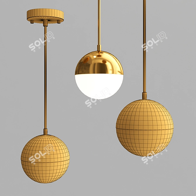 Modern Design Ball 1 Lamp 3D model image 3