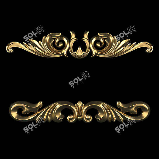 Elegant 3D Ornament Design Kit 3D model image 1