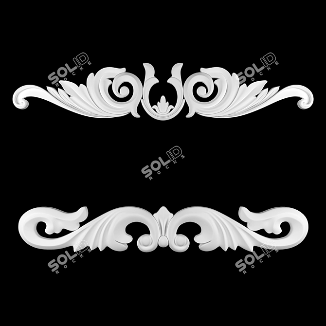 Elegant 3D Ornament Design Kit 3D model image 2