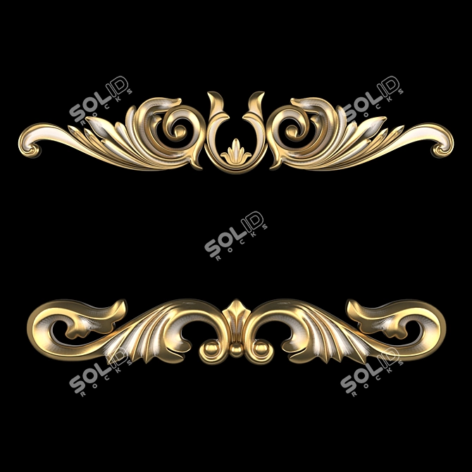 Elegant 3D Ornament Design Kit 3D model image 3