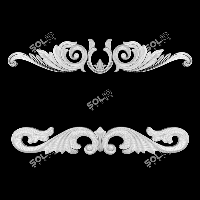 Elegant 3D Ornament Design Kit 3D model image 4