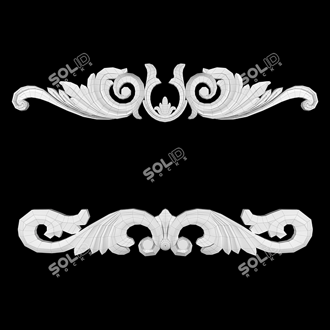 Elegant 3D Ornament Design Kit 3D model image 5