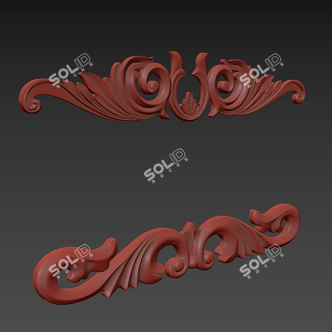 Elegant 3D Ornament Design Kit 3D model image 6
