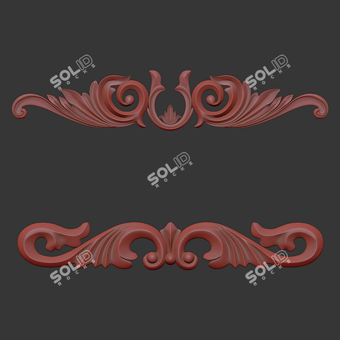 Elegant 3D Ornament Design Kit 3D model image 7