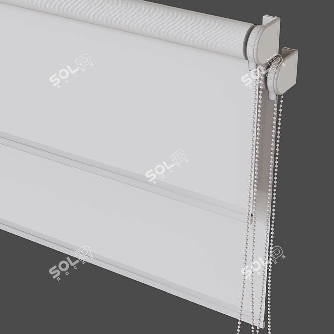 Roller Blinds Set with Variants 3D model image 5