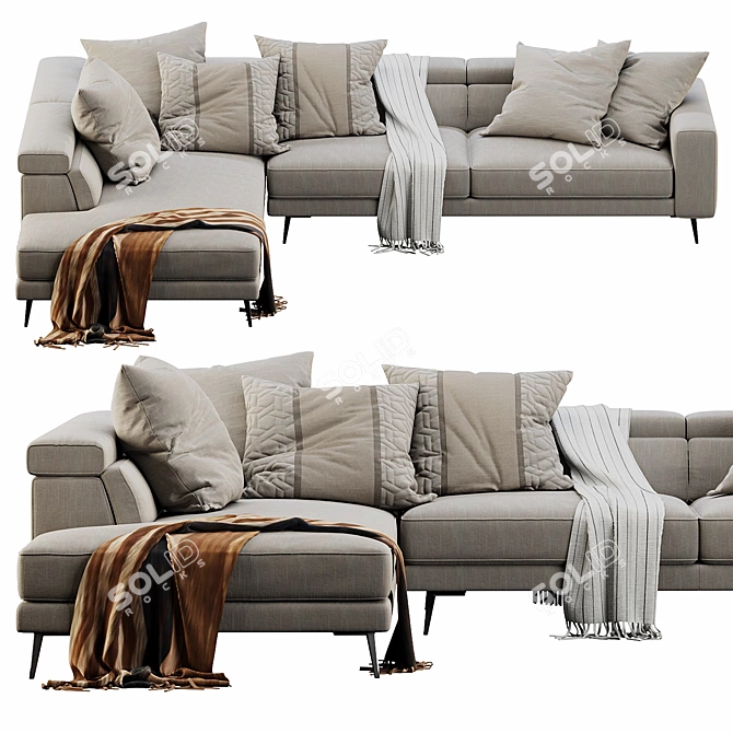 Modern Ditre Italia Chaise Lounge 3D model image 4