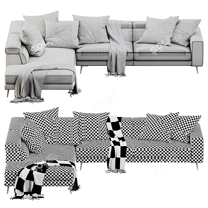 Modern Ditre Italia Chaise Lounge 3D model image 5