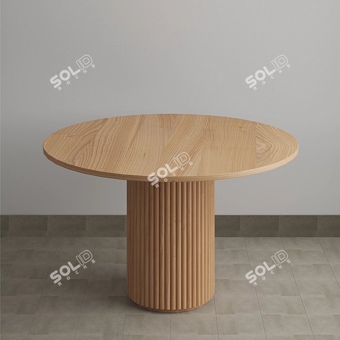 Round Pedestal Dining Table - Trumbull 3D model image 1