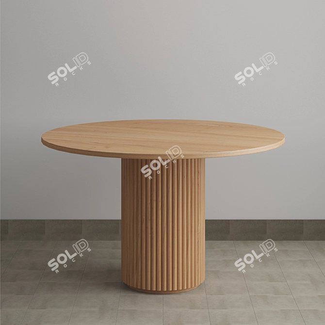 Round Pedestal Dining Table - Trumbull 3D model image 2