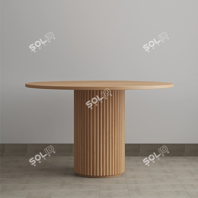 Round Pedestal Dining Table - Trumbull 3D model image 3