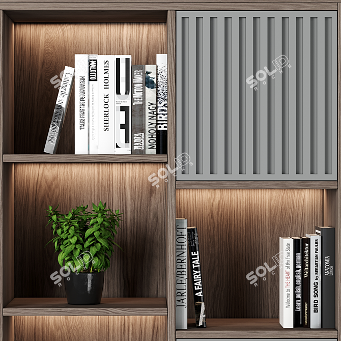 Adjustable Modular Display Shelf 3D model image 3