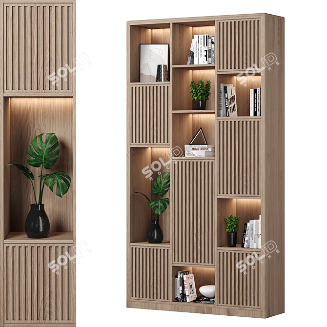 Adjustable Modular Display Shelf 3D model image 5