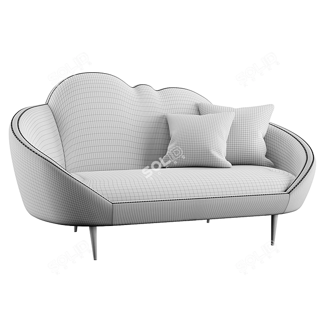 Ether Cloud Settee: Heavenly Design 3D model image 7