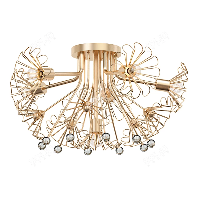 Keaton Bouquet Flush Mount 3D model image 1