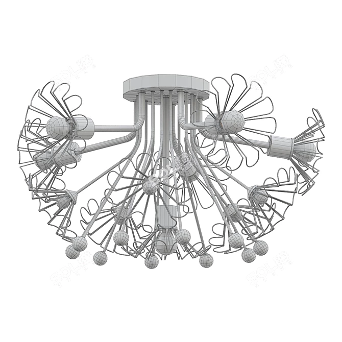 Keaton Bouquet Flush Mount 3D model image 2