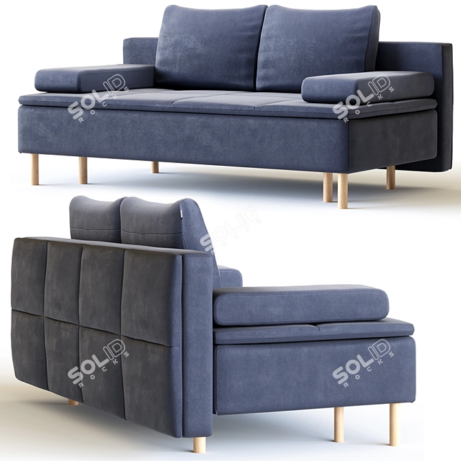 Velvet Lins Colorful Sofa Trend 3D model image 1
