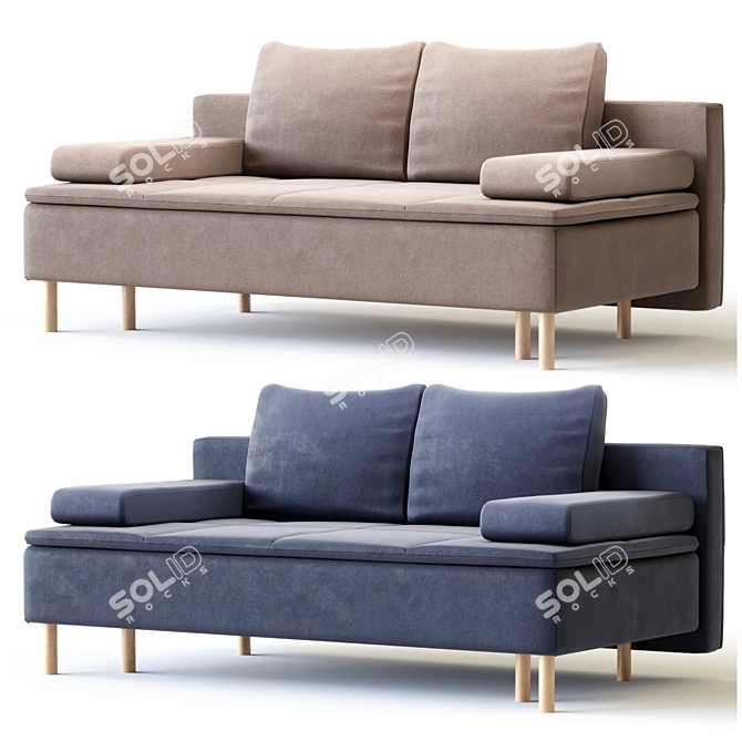 Velvet Lins Colorful Sofa Trend 3D model image 3