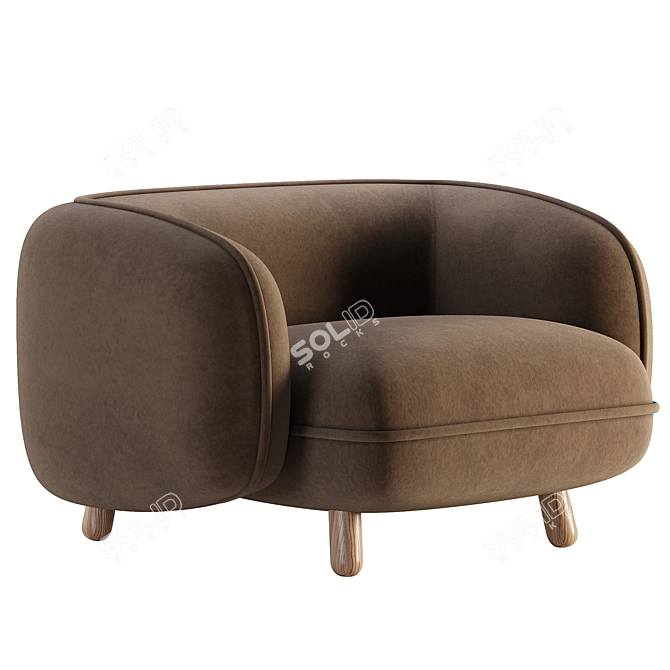 BASSET Armchair 3D Model Set 3D model image 2