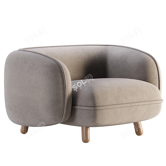 BASSET Armchair 3D Model Set 3D model image 3