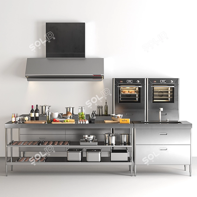 Multi-Functional Kitchen Appliance Kit 3D model image 1