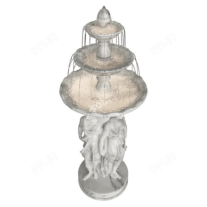 Sculptural Roman Maiden Fountain 3D model image 5