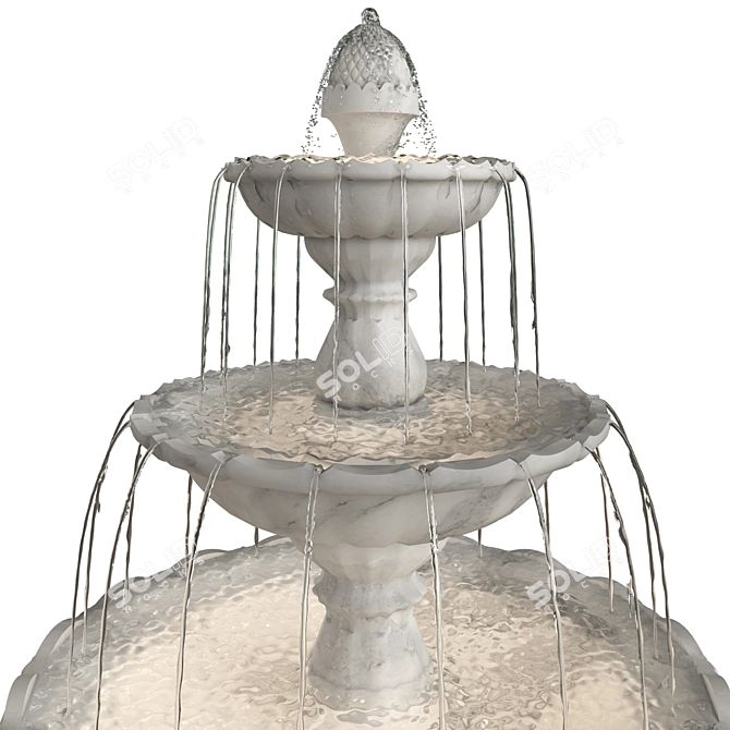 Sculptural Roman Maiden Fountain 3D model image 6