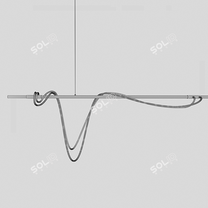 Kylie LED Hanging Pendant, Black 3D model image 3