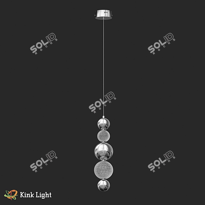 Amite LED Pendant Light, Chrome 3D model image 1