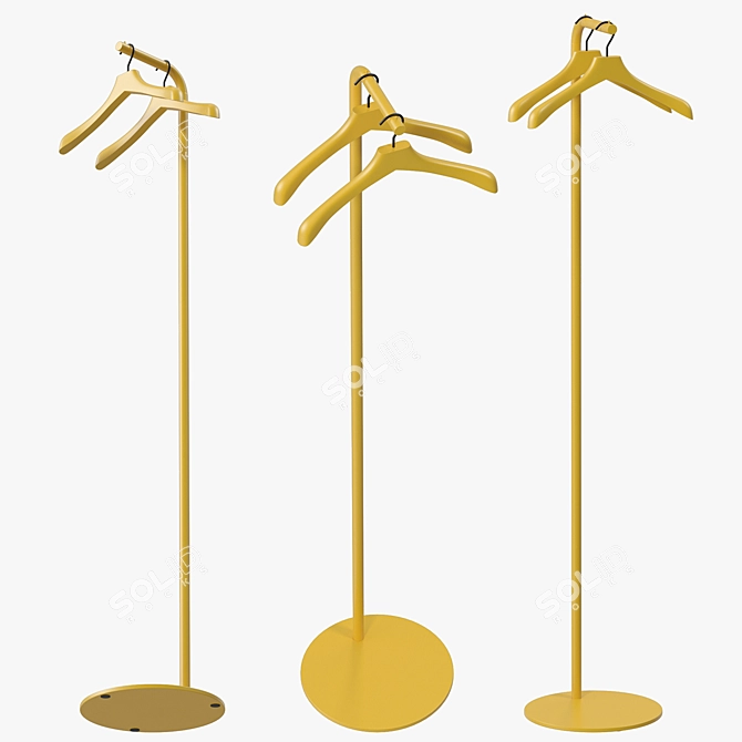 Sleek Bow Coat Hanger 3D model image 3