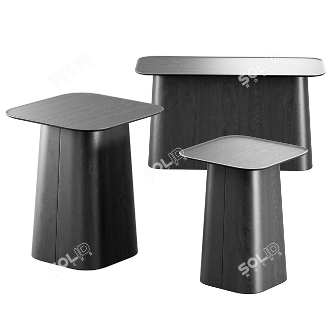 Vitra Wooden Side Tables Collection 3D model image 1