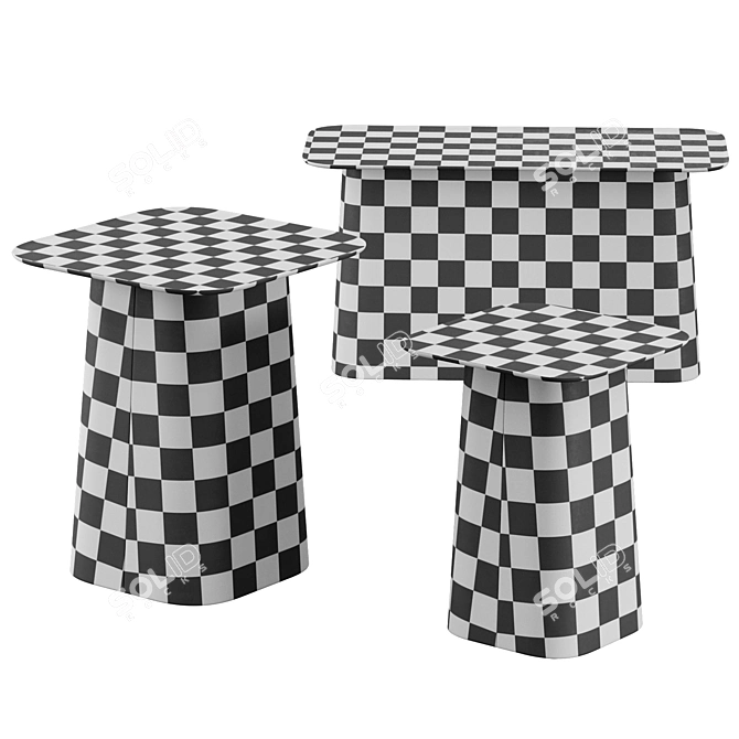 Vitra Wooden Side Tables Collection 3D model image 3