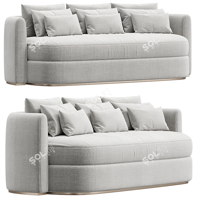 Elegant Adriano Sofa Design 3D model image 1