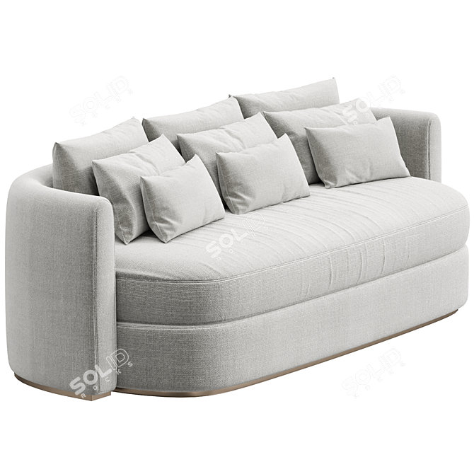 Elegant Adriano Sofa Design 3D model image 2