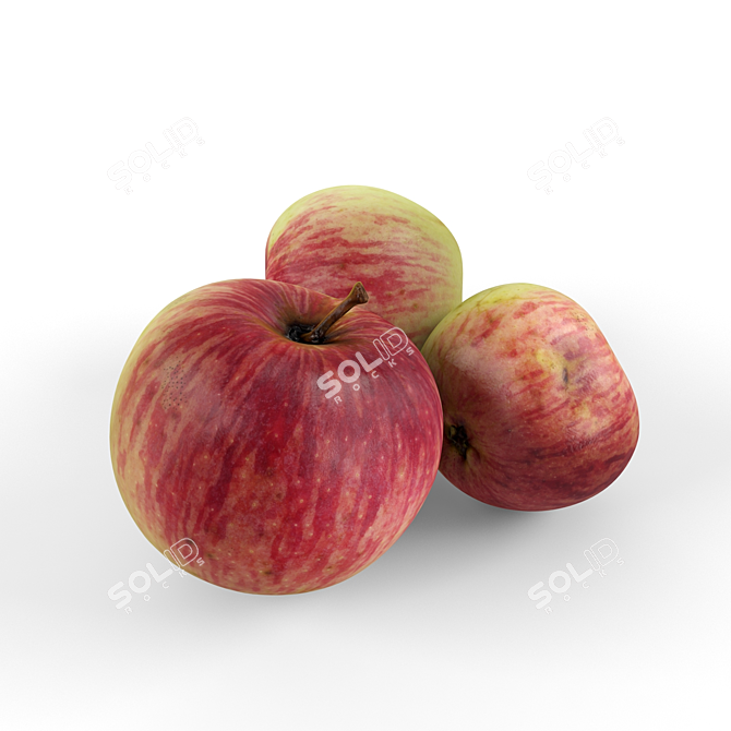 Ruby Red Delicious Apples 3D model image 2