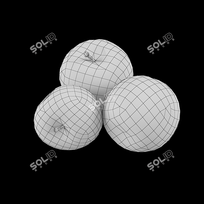 Ruby Red Delicious Apples 3D model image 4