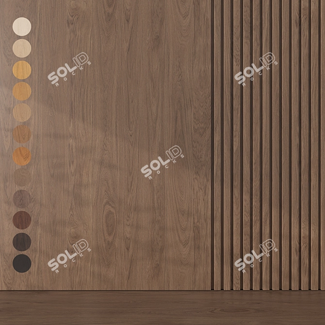 Oak Wood Texture Set 067 3D model image 1
